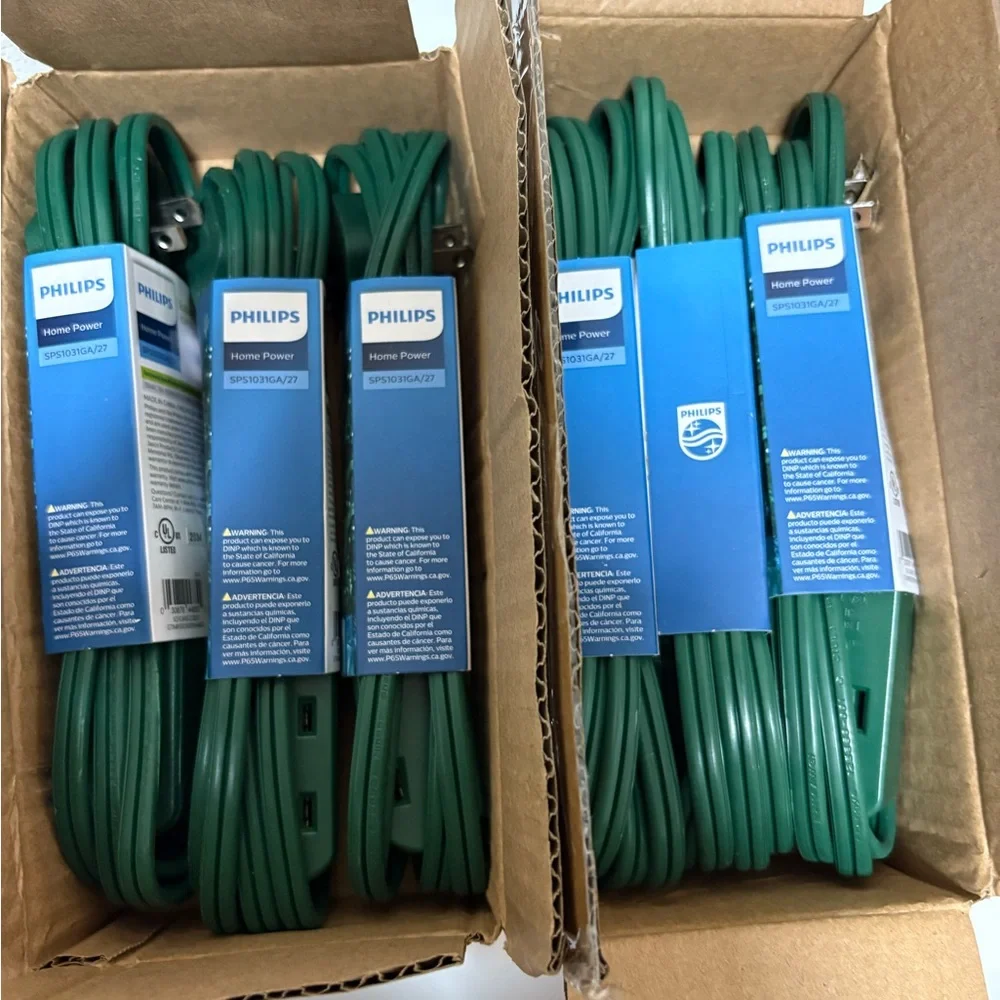 Philips Green 3AC 6 feet Extension Cords
